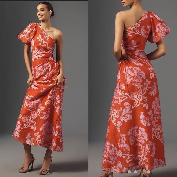 ANTHROPOLOGIE | KIVARI | Olina One Shoulder Maxi Dress | sz 8 | new nwt - Picture 12 of 16